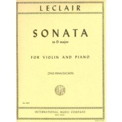 Leclair Jean-Marie - Sonata in D Major Op 9 No3 Violin and Piano by Zino Francescatti International